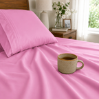 Extra deep Pocket 3 Line Embroidery, 6-Piece Sheet Set