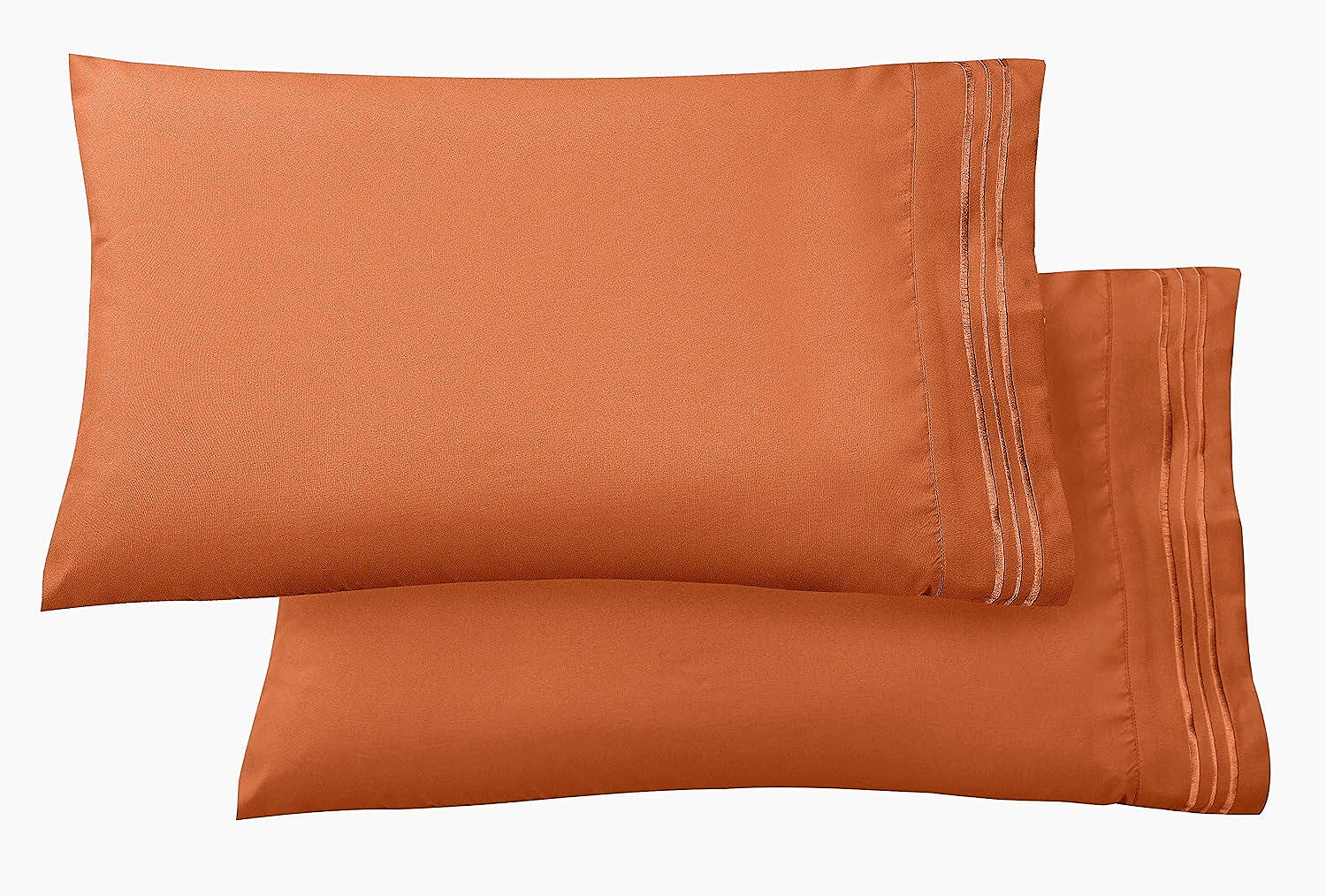 Set of 2 Pillowcases- 3 Line Embroidery