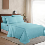 Extra deep Pocket 3 Line Embroidery, 6-Piece Sheet Set