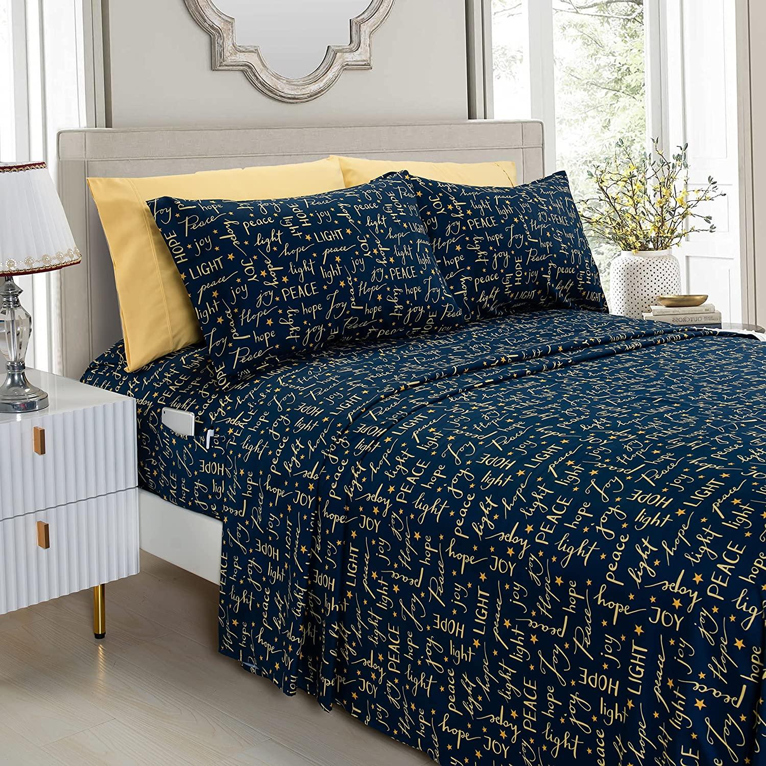 6-Piece Christmas & Holiday Sheet Set - Soft as a Hotel Premium Quality