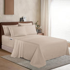Extra deep Pocket 3 Line Embroidery, 6-Piece Sheet Set