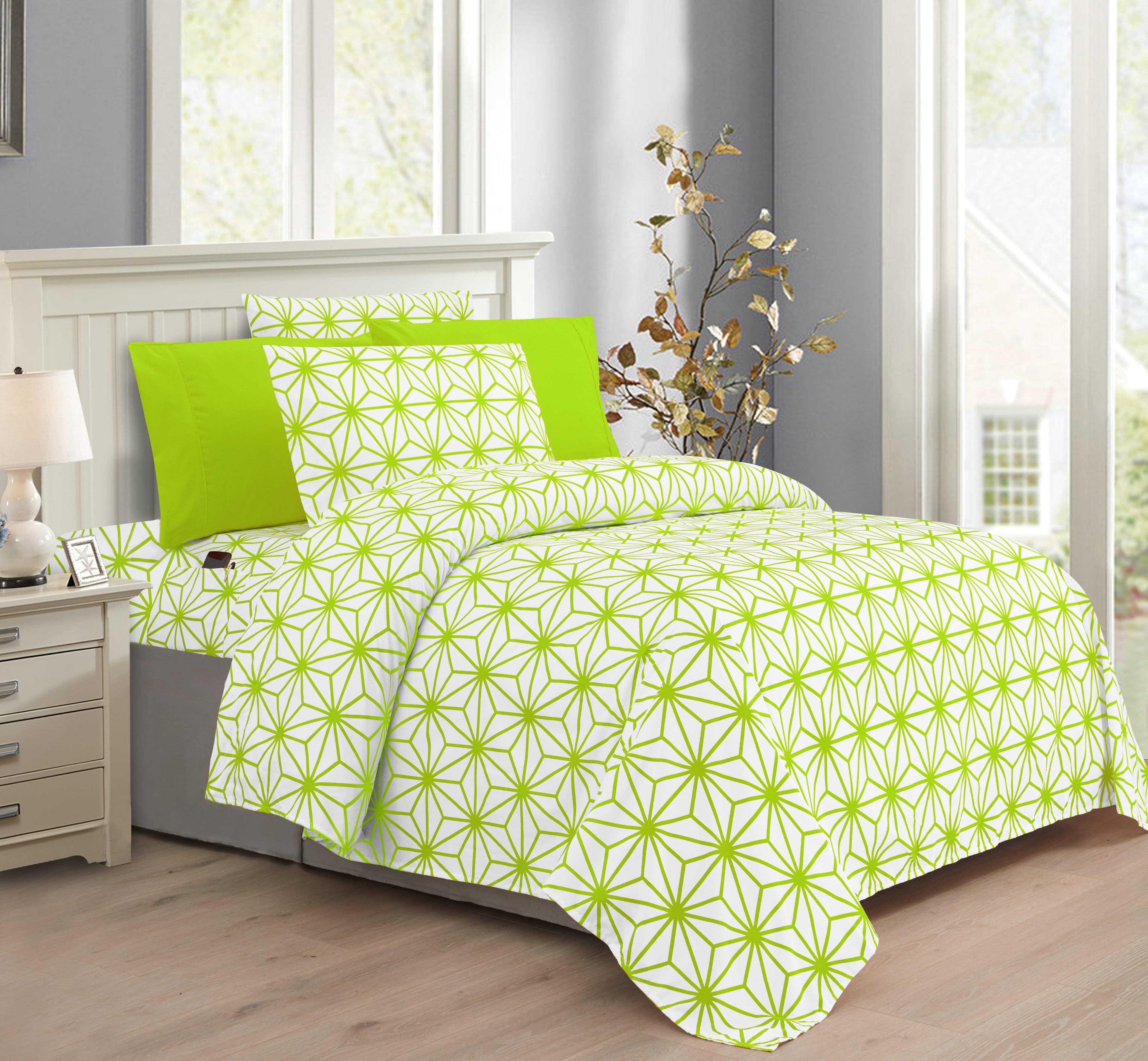 6-Piece Cube Bed Sheet Set  - Geometric Pattern - Soft as a Hotel Premium Quality