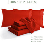 Extra deep Pocket 3 Line Embroidery, 6-Piece Sheet Set
