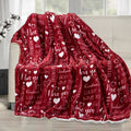 50" x 60" Valentine Inspired Sherpa Back Throw