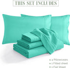 Extra deep Pocket 3 Line Embroidery, 6-Piece Sheet Set