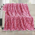 50" x 60" Valentine Inspired Sherpa Back Throw