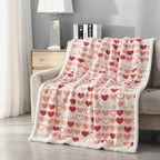 Valentine's Day 50" x 60" Throw - Love Theme Flannel Fleece Throw Blanket