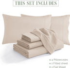 Extra deep Pocket 3 Line Embroidery, 6-Piece Sheet Set