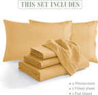 Extra deep Pocket 3 Line Embroidery, 6-Piece Sheet Set