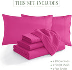 Extra deep Pocket 3 Line Embroidery, 6-Piece Sheet Set