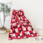Christmas Sherpa Throw with Flannel Fleece - 50 x 60 inches