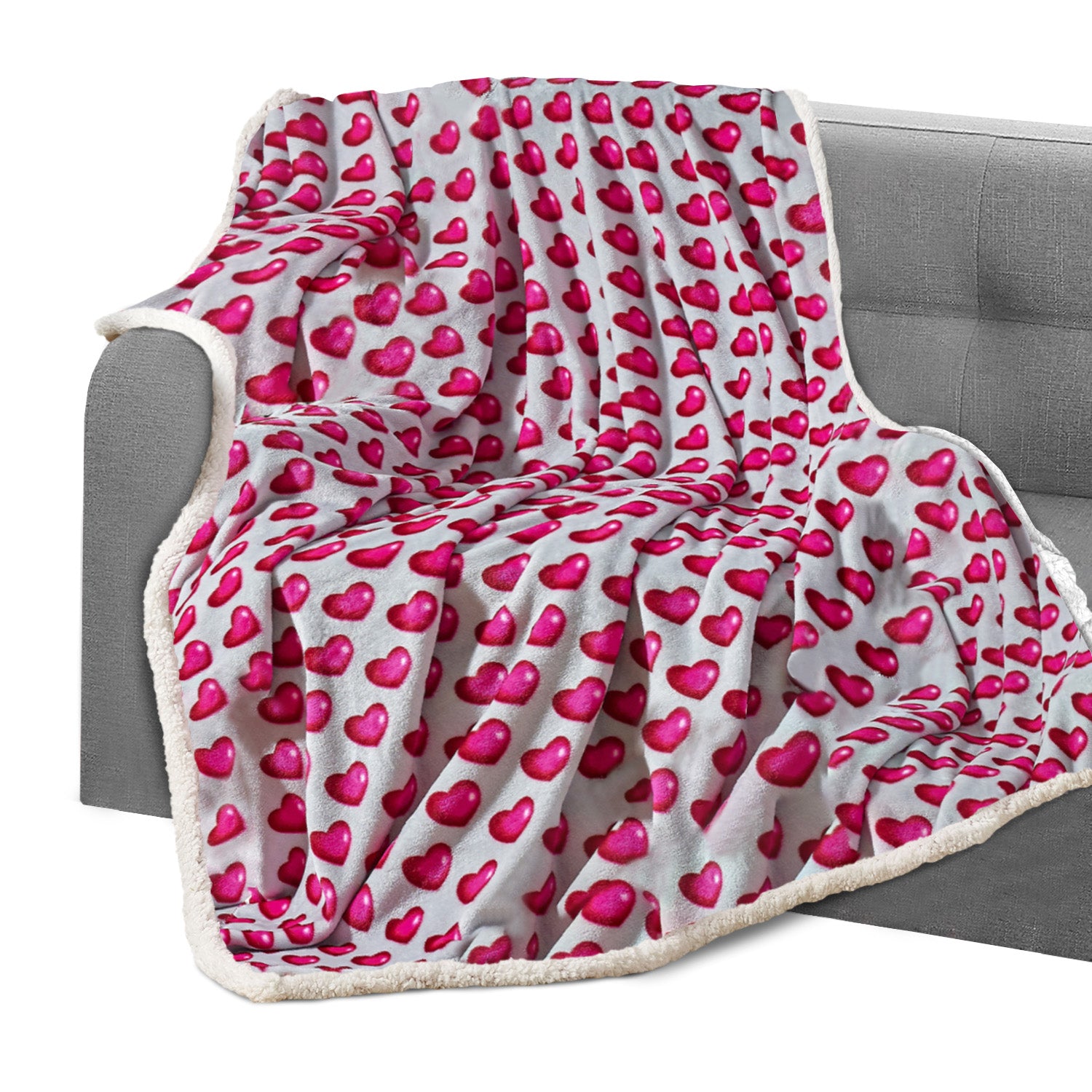 Valentine's Day 50" x 60" Throw - Love Theme Flannel Fleece Throw Blanket