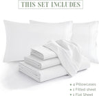 Extra deep Pocket 3 Line Embroidery, 6-Piece Sheet Set