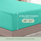 Extra deep Pocket 3 Line Embroidery, 6-Piece Sheet Set