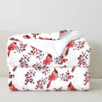Christmas Sherpa Throw with Flannel Fleece - 50 x 60 inches