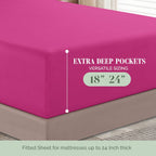 Extra deep Pocket 3 Line Embroidery, 6-Piece Sheet Set