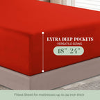 Extra deep Pocket 3 Line Embroidery, 6-Piece Sheet Set