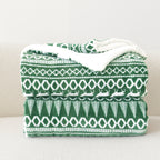 Christmas Sherpa Throw with Flannel Fleece - 50 x 60 inches