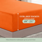 Extra deep Pocket 3 Line Embroidery, 6-Piece Sheet Set