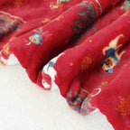 Christmas Sherpa Throw with Flannel Fleece - 50 x 60 inches