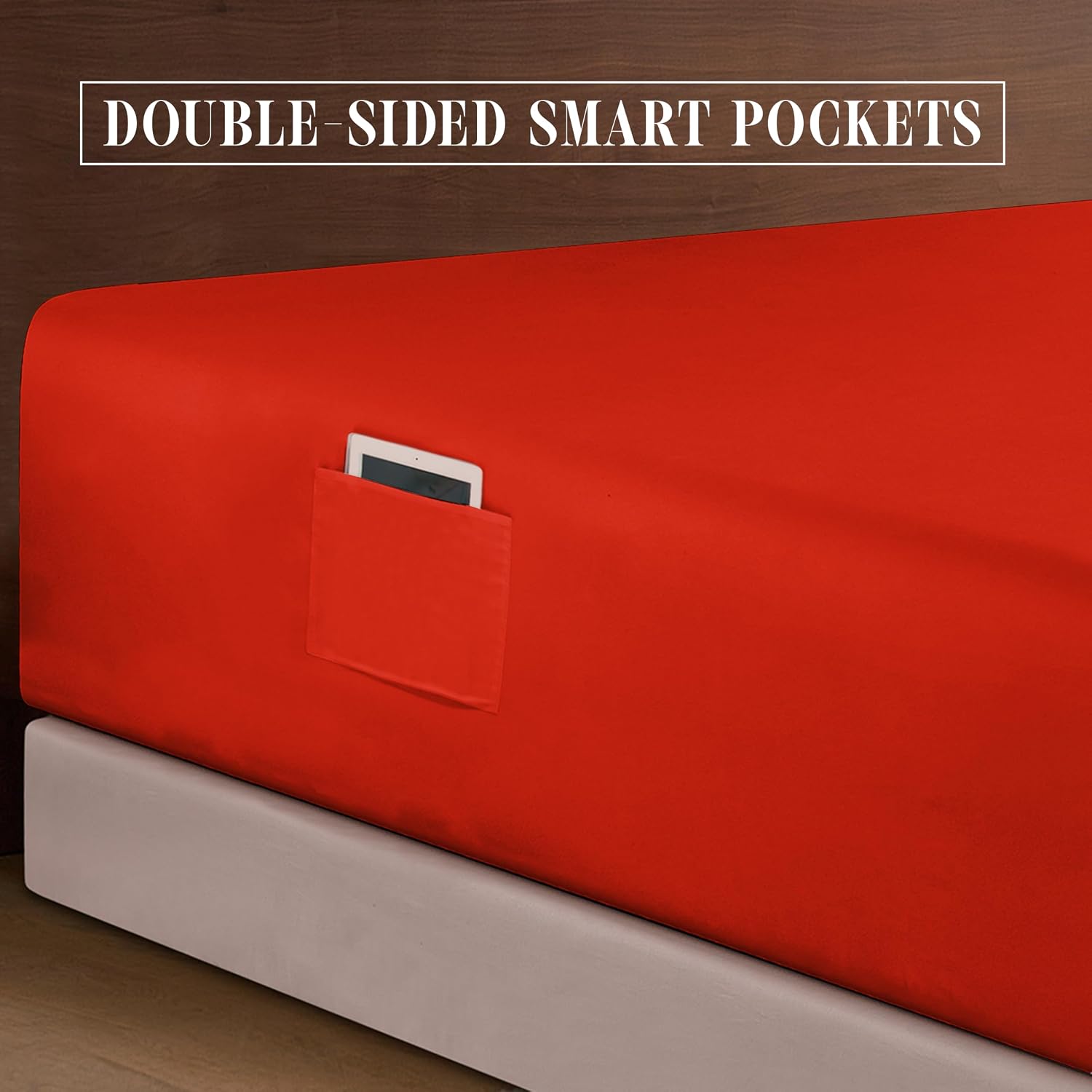 Extra deep Pocket 3 Line Embroidery, 6-Piece Sheet Set
