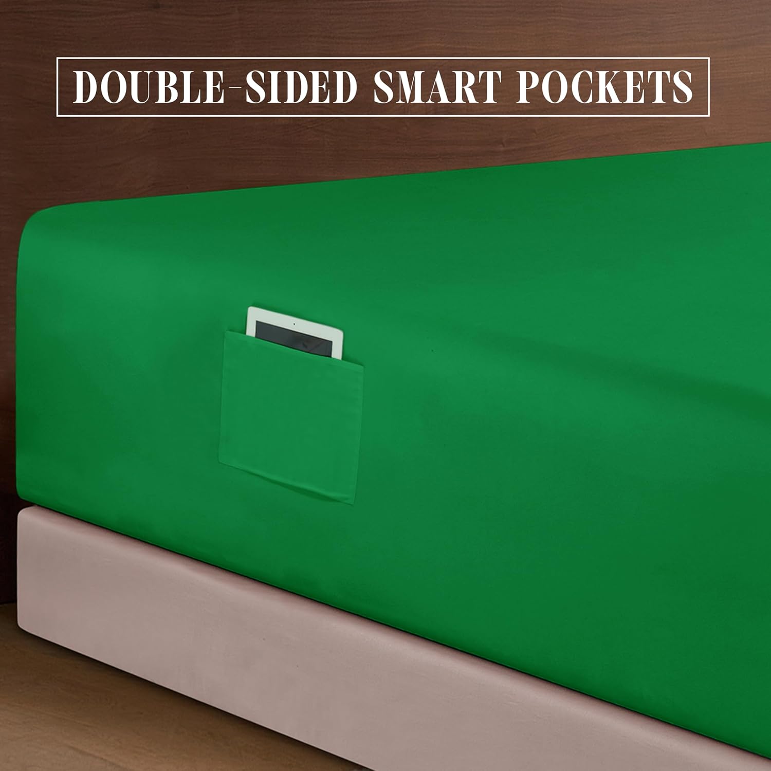 Extra deep Pocket 3 Line Embroidery, 6-Piece Sheet Set