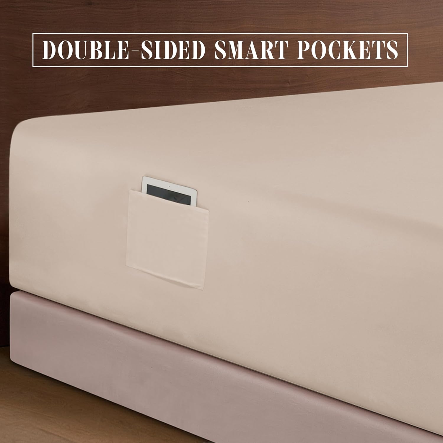 Extra deep Pocket 3 Line Embroidery, 6-Piece Sheet Set