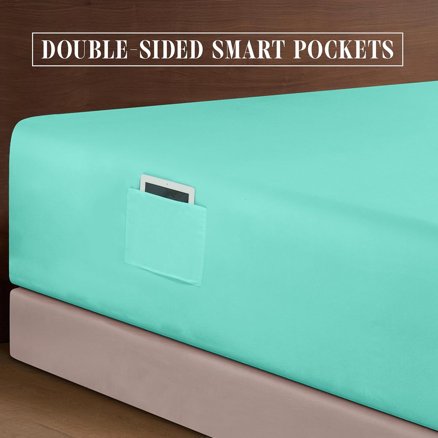 Extra deep Pocket 3 Line Embroidery, 6-Piece Sheet Set