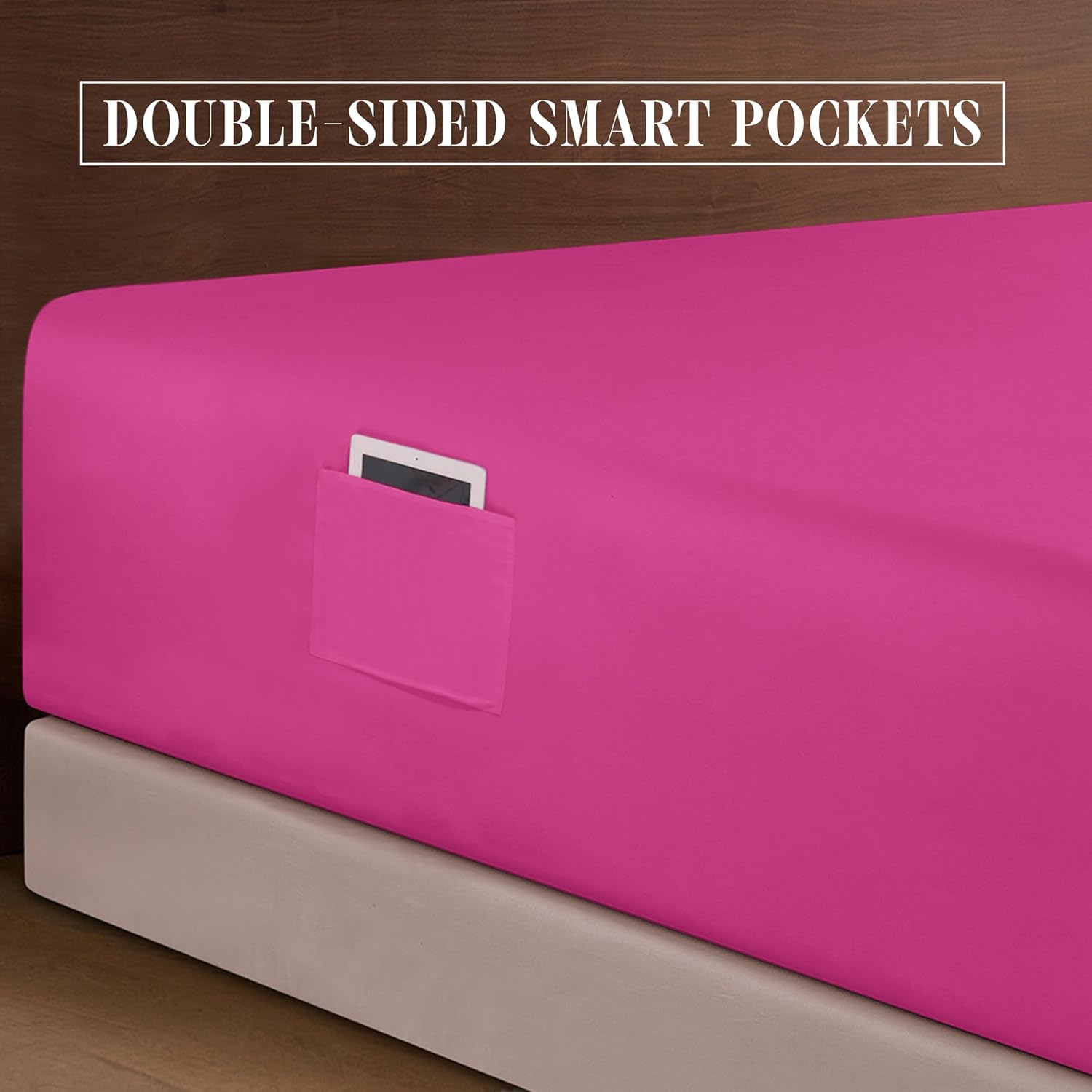 Extra deep Pocket 3 Line Embroidery, 6-Piece Sheet Set