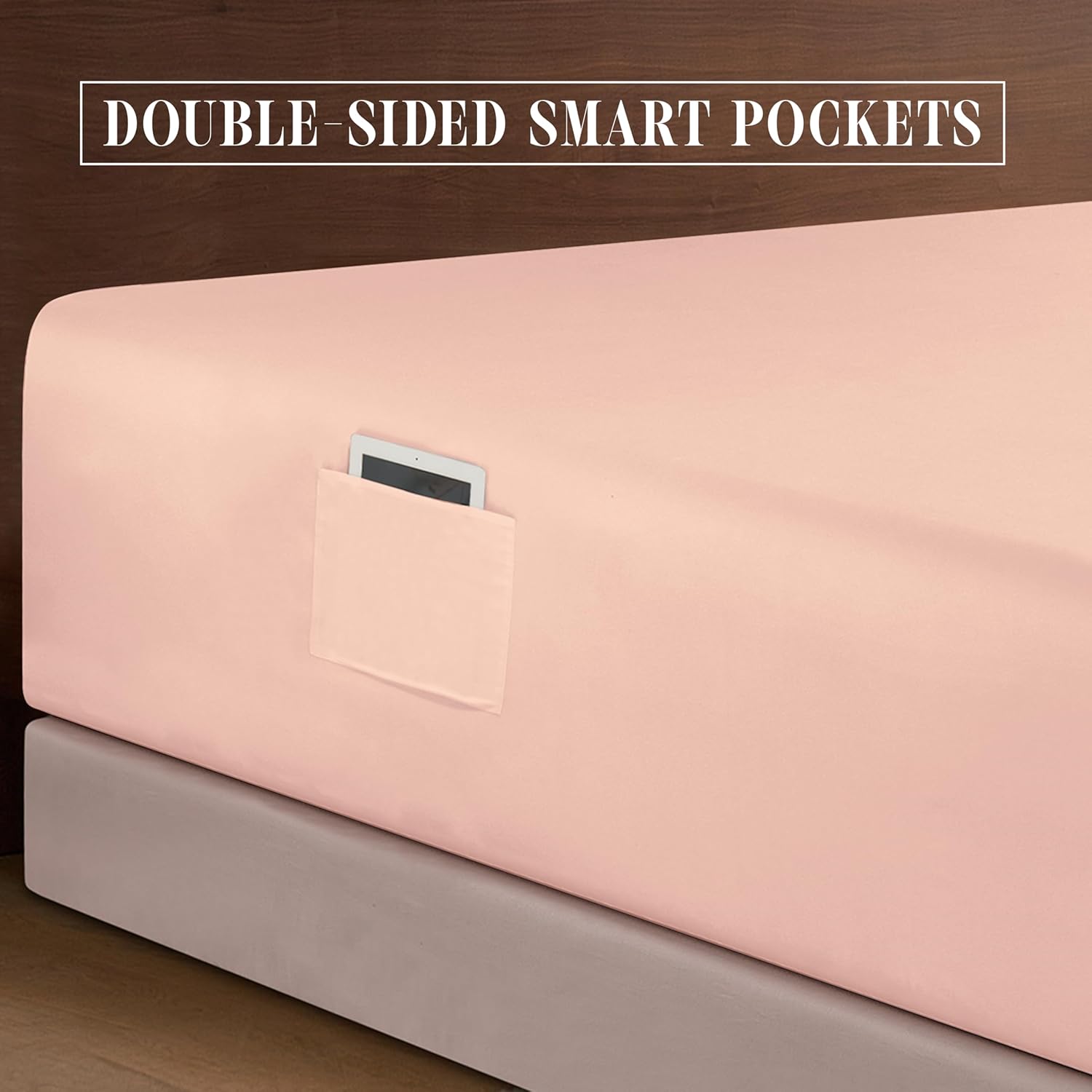 Extra deep Pocket 3 Line Embroidery, 6-Piece Sheet Set