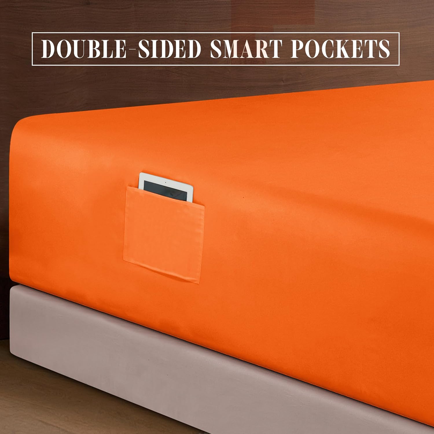 Extra deep Pocket 3 Line Embroidery, 6-Piece Sheet Set