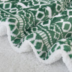 Christmas Sherpa Throw with Flannel Fleece - 50 x 60 inches