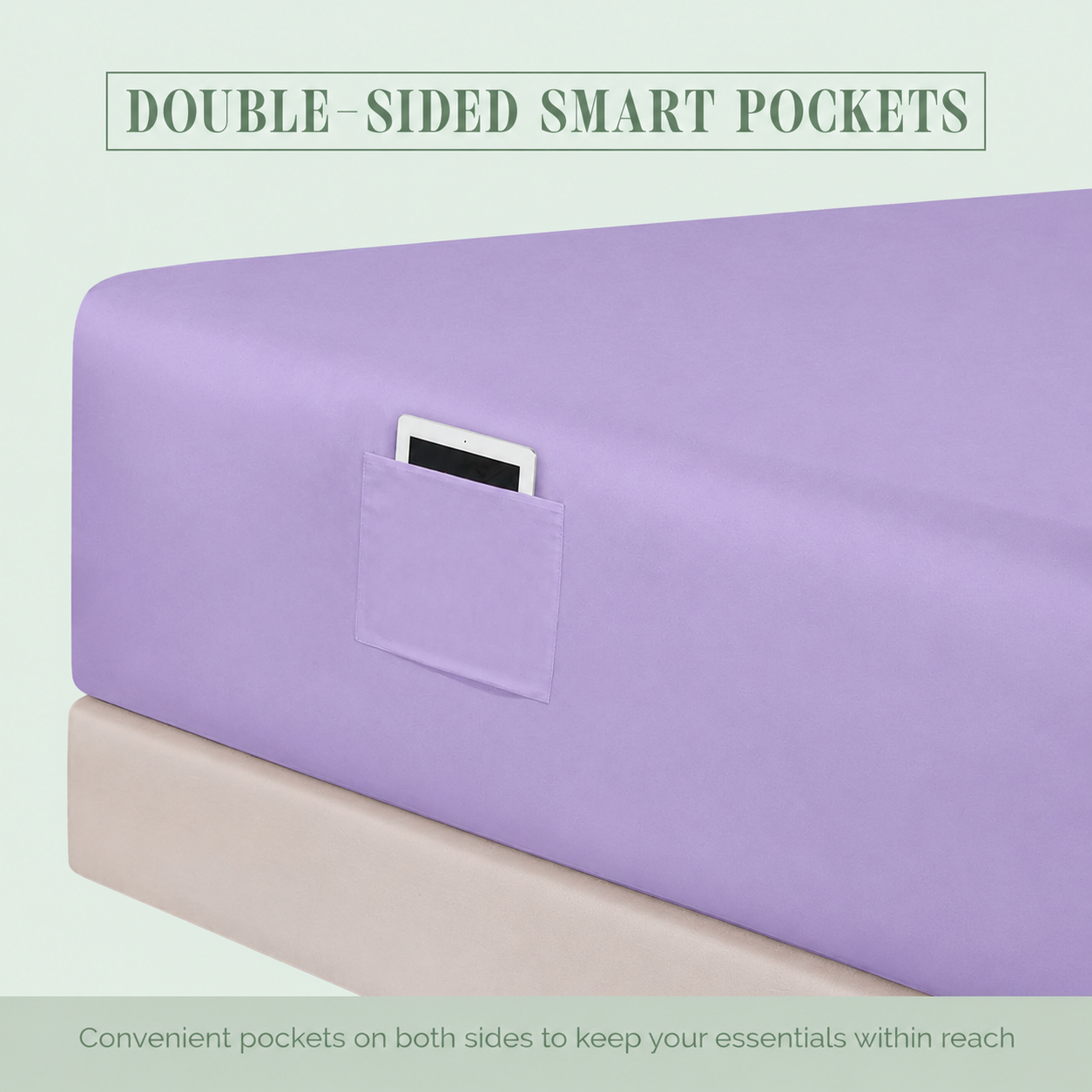 Extra deep Pocket 3 Line Embroidery, 6-Piece Sheet Set