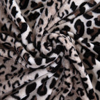 Leopard Printed Velour Fleece Blanket Animal Print Design - Velvety Feel
