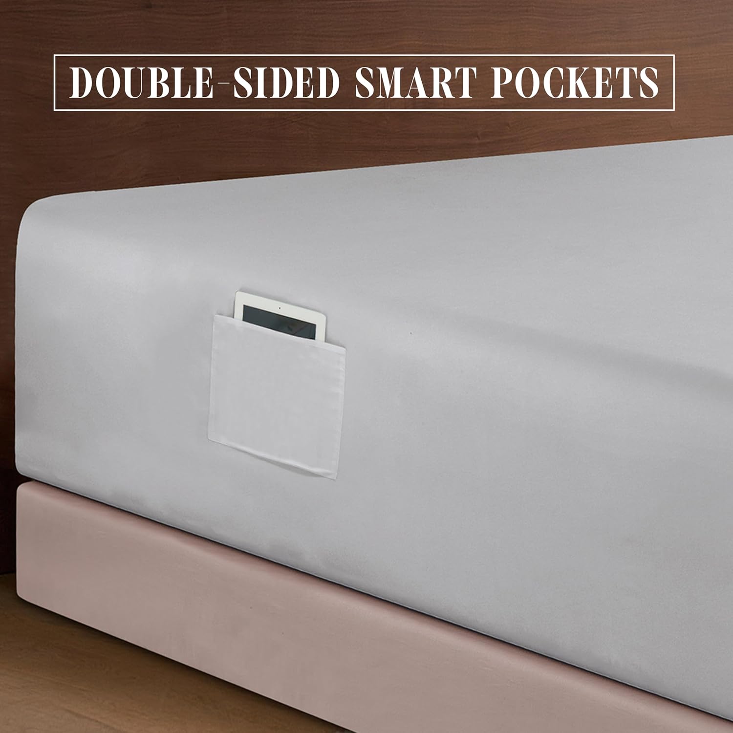 Extra deep Pocket 3 Line Embroidery, 6-Piece Sheet Set