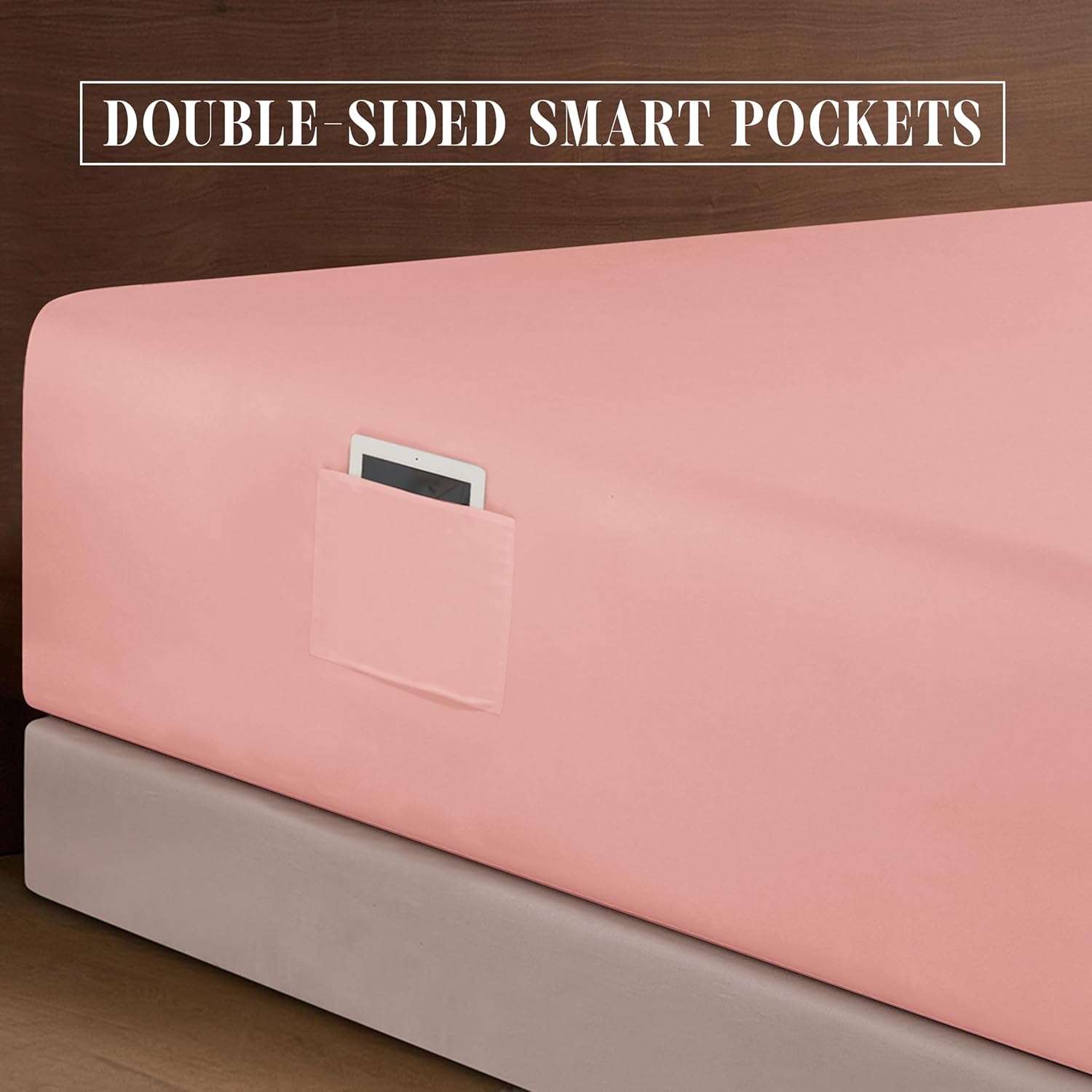 Extra deep Pocket 3 Line Embroidery, 6-Piece Sheet Set