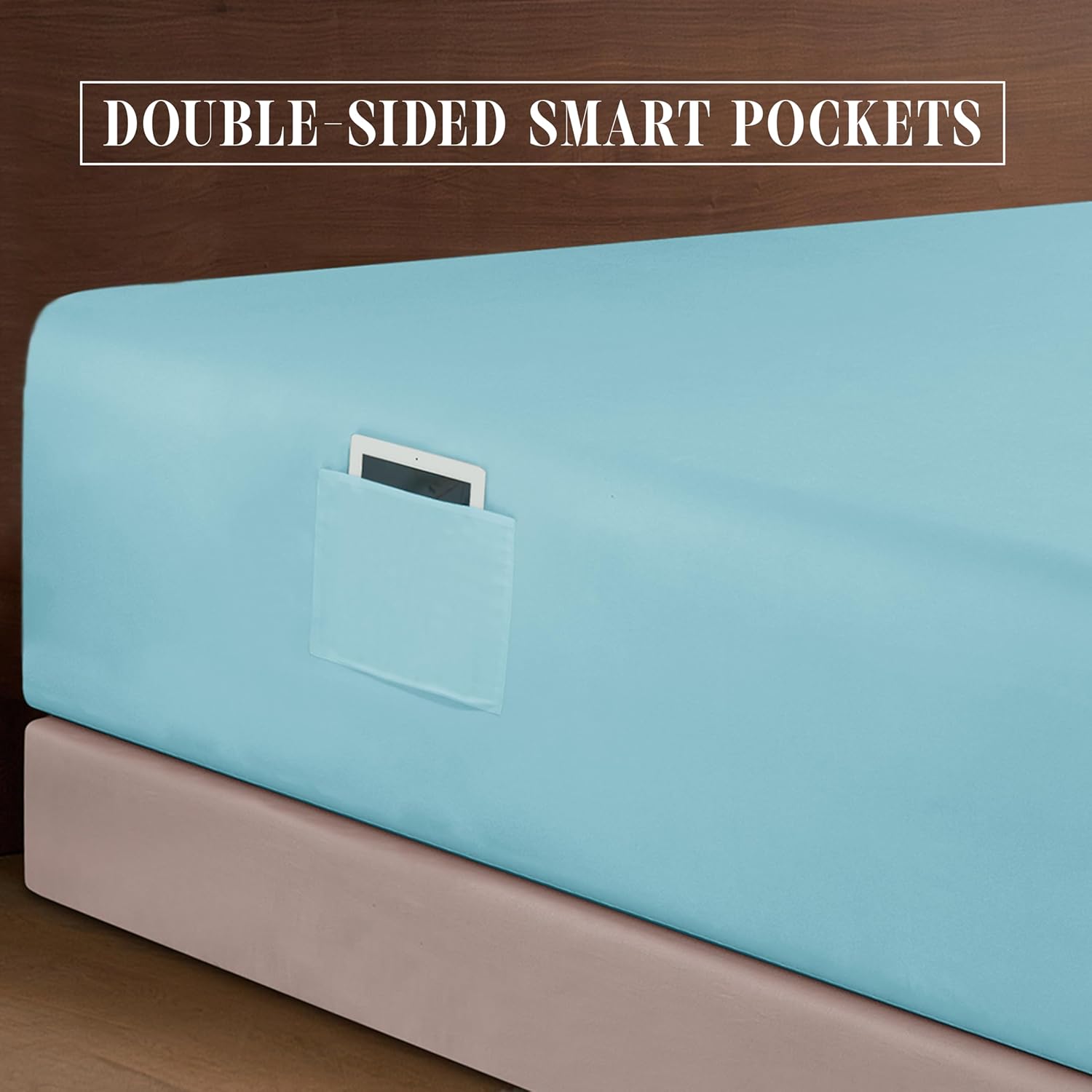 Extra deep Pocket 3 Line Embroidery, 6-Piece Sheet Set