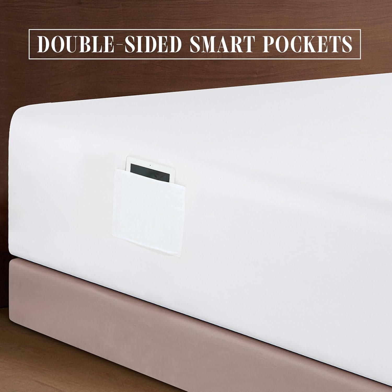 Extra deep Pocket 3 Line Embroidery, 6-Piece Sheet Set