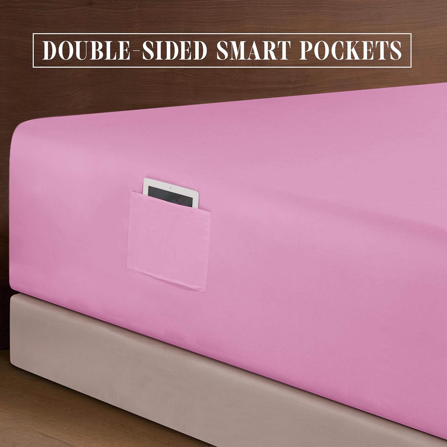 Extra deep Pocket 3 Line Embroidery, 6-Piece Sheet Set