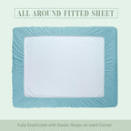 Extra deep Pocket 3 Line Embroidery, 6-Piece Sheet Set