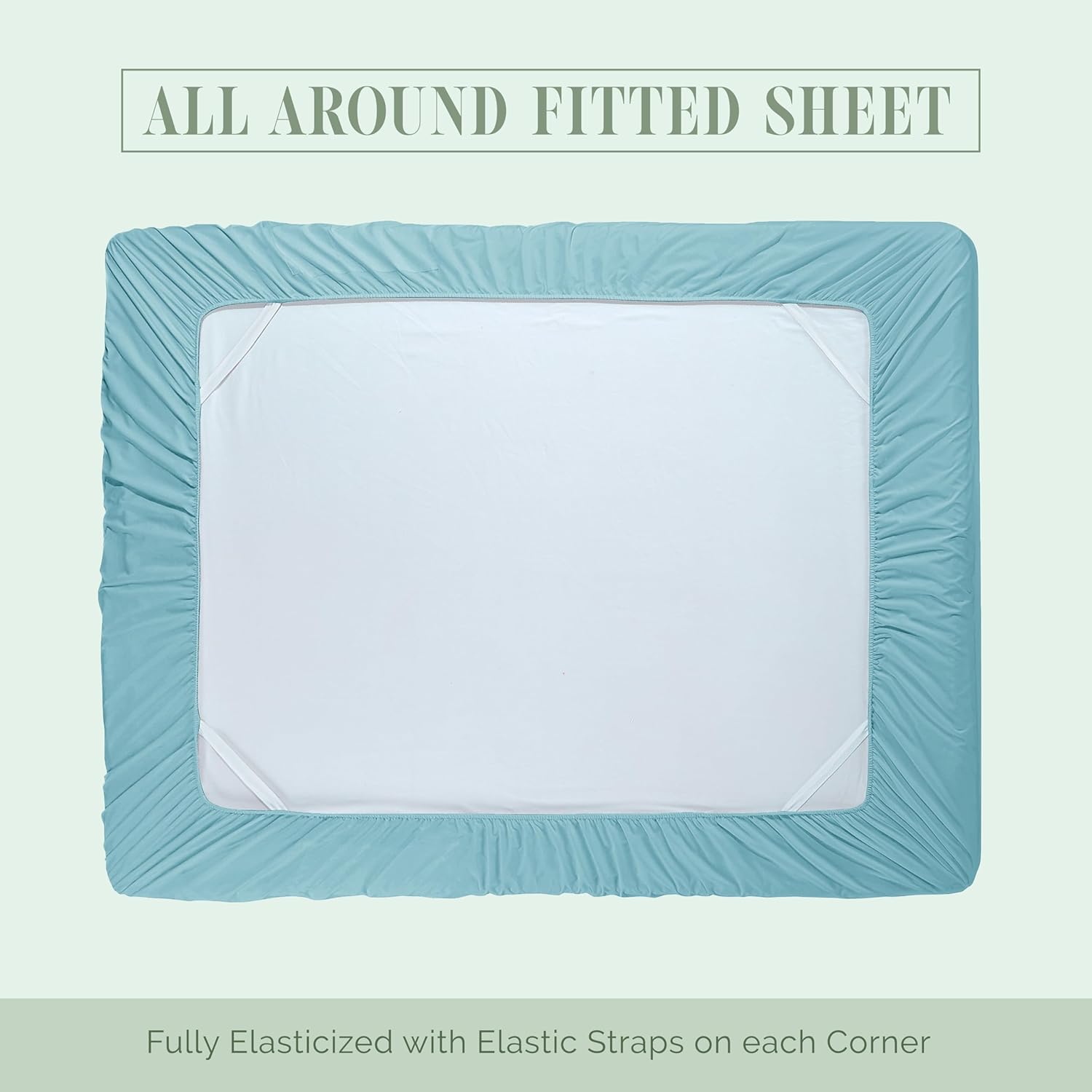 Extra deep Pocket 3 Line Embroidery, 6-Piece Sheet Set