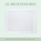 Extra deep Pocket 3 Line Embroidery, 6-Piece Sheet Set