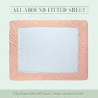 Extra deep Pocket 3 Line Embroidery, 6-Piece Sheet Set