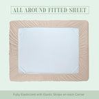 Extra deep Pocket 3 Line Embroidery, 6-Piece Sheet Set