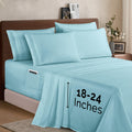 Extra deep Pocket 3 Line Embroidery, 6-Piece Sheet Set