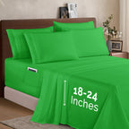 Extra deep Pocket 3 Line Embroidery, 6-Piece Sheet Set