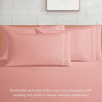 Extra deep Pocket 3 Line Embroidery, 6-Piece Sheet Set