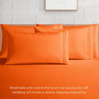Extra deep Pocket 3 Line Embroidery, 6-Piece Sheet Set