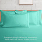 Extra deep Pocket 3 Line Embroidery, 6-Piece Sheet Set