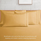 Extra deep Pocket 3 Line Embroidery, 6-Piece Sheet Set